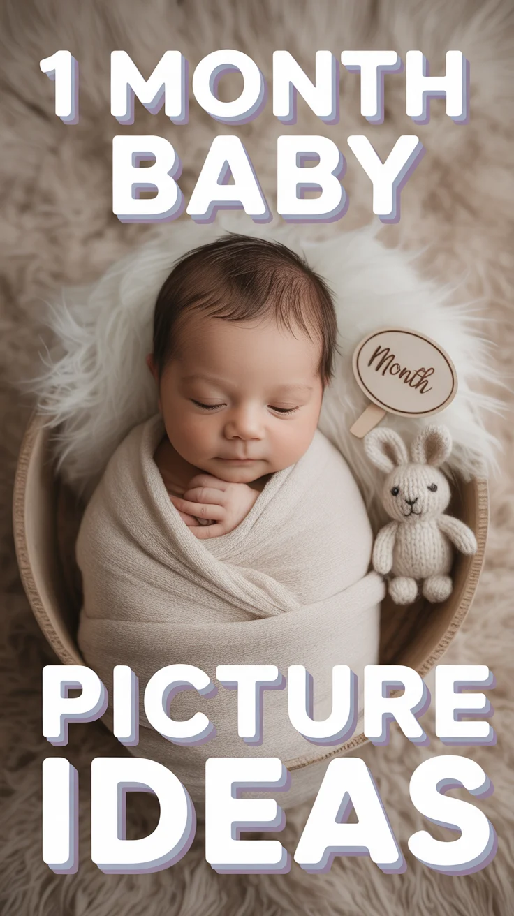 👶 1 Month Baby Picture Ideas