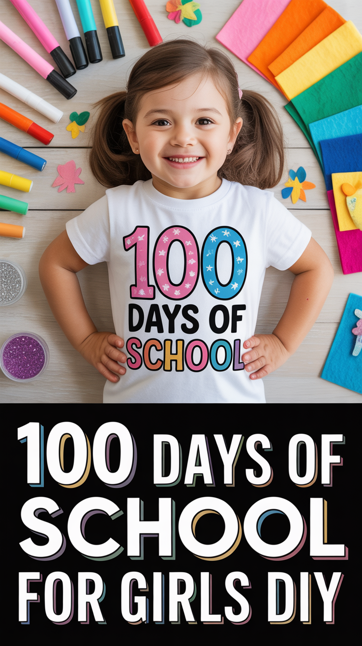 ✏️ 100 Days Of School Shirt For Girls DIY