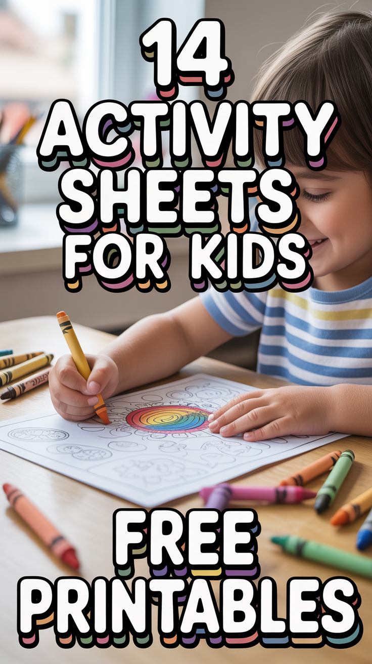 🖊 14 Activity Sheets For Kids Free Printables