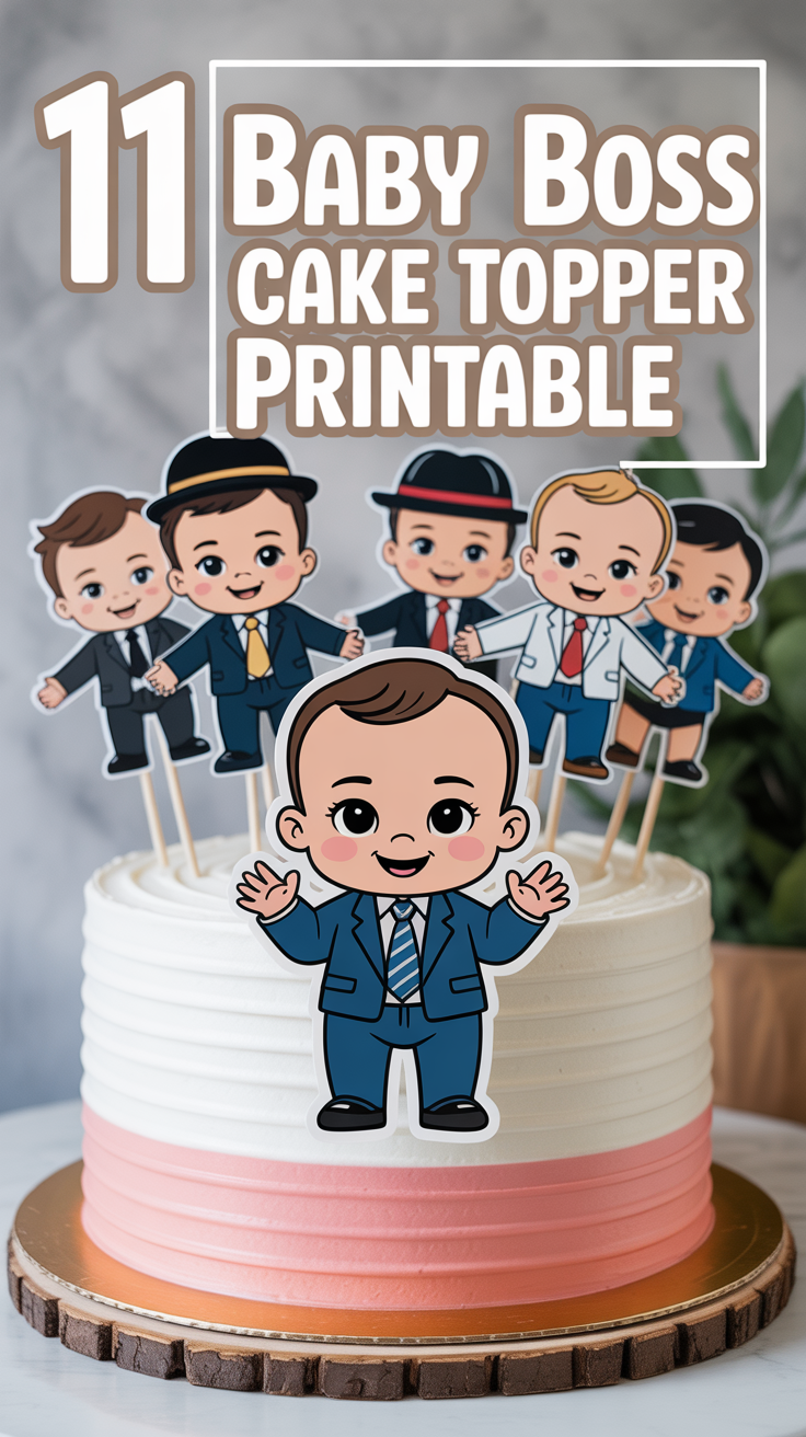 👶 11 Baby Boss Cake Topper Printable