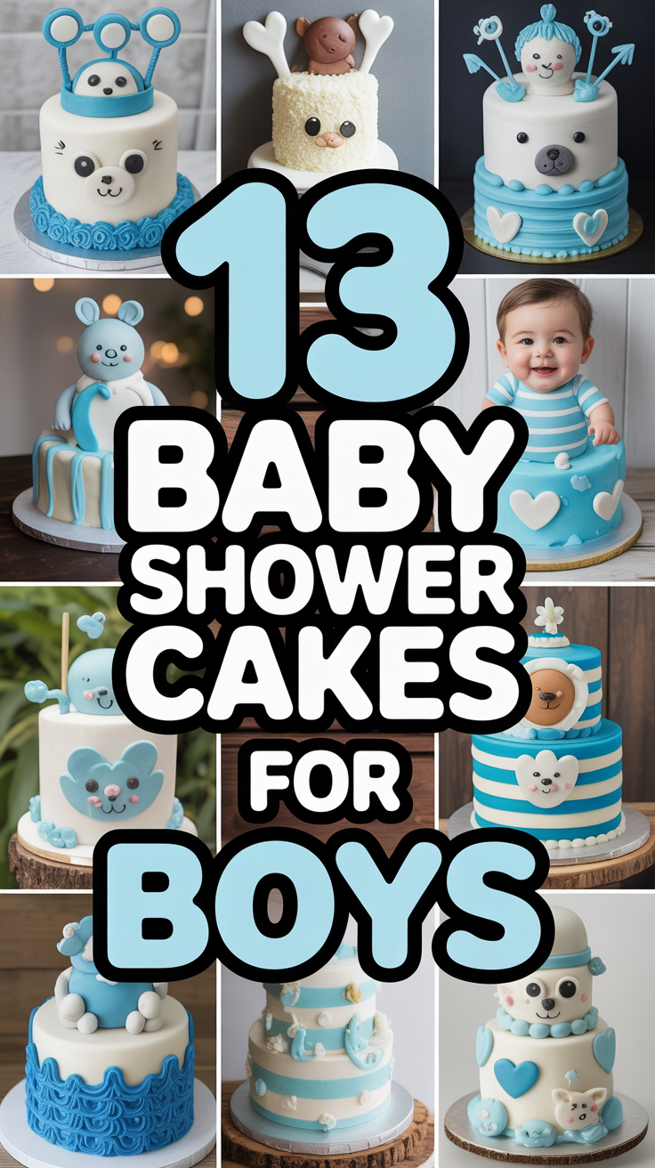 🍼 13 Baby Shower Cakes For Boys