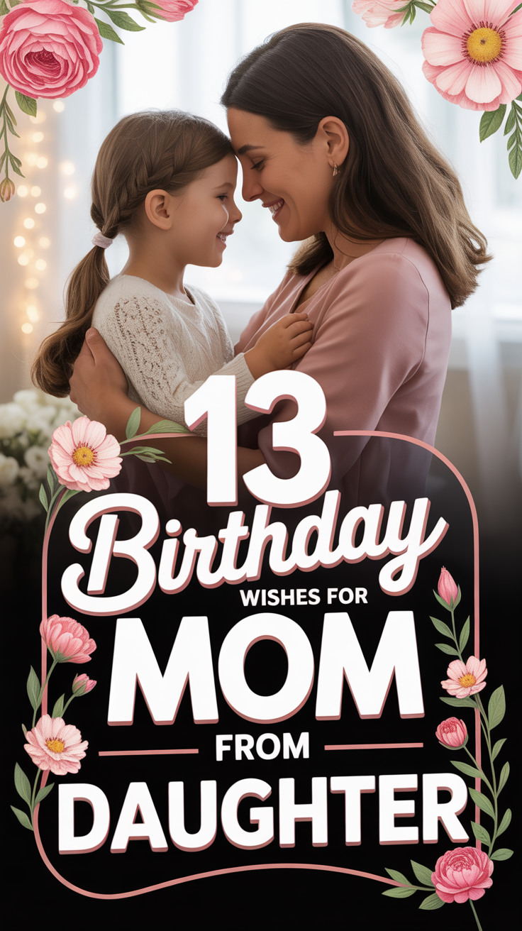 ✨ 13 Birthday Wishes For Mom From Daughter