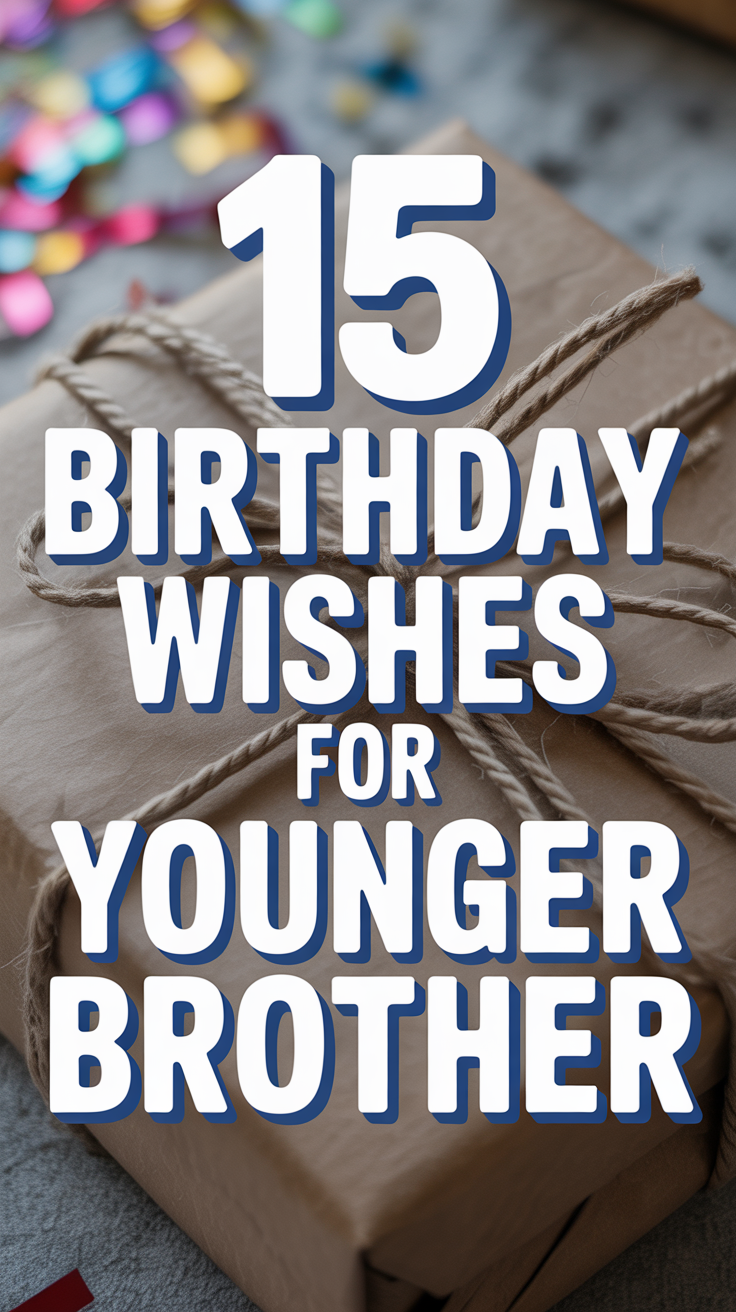 🥳 15 Birthday Wishes For Younger Brother