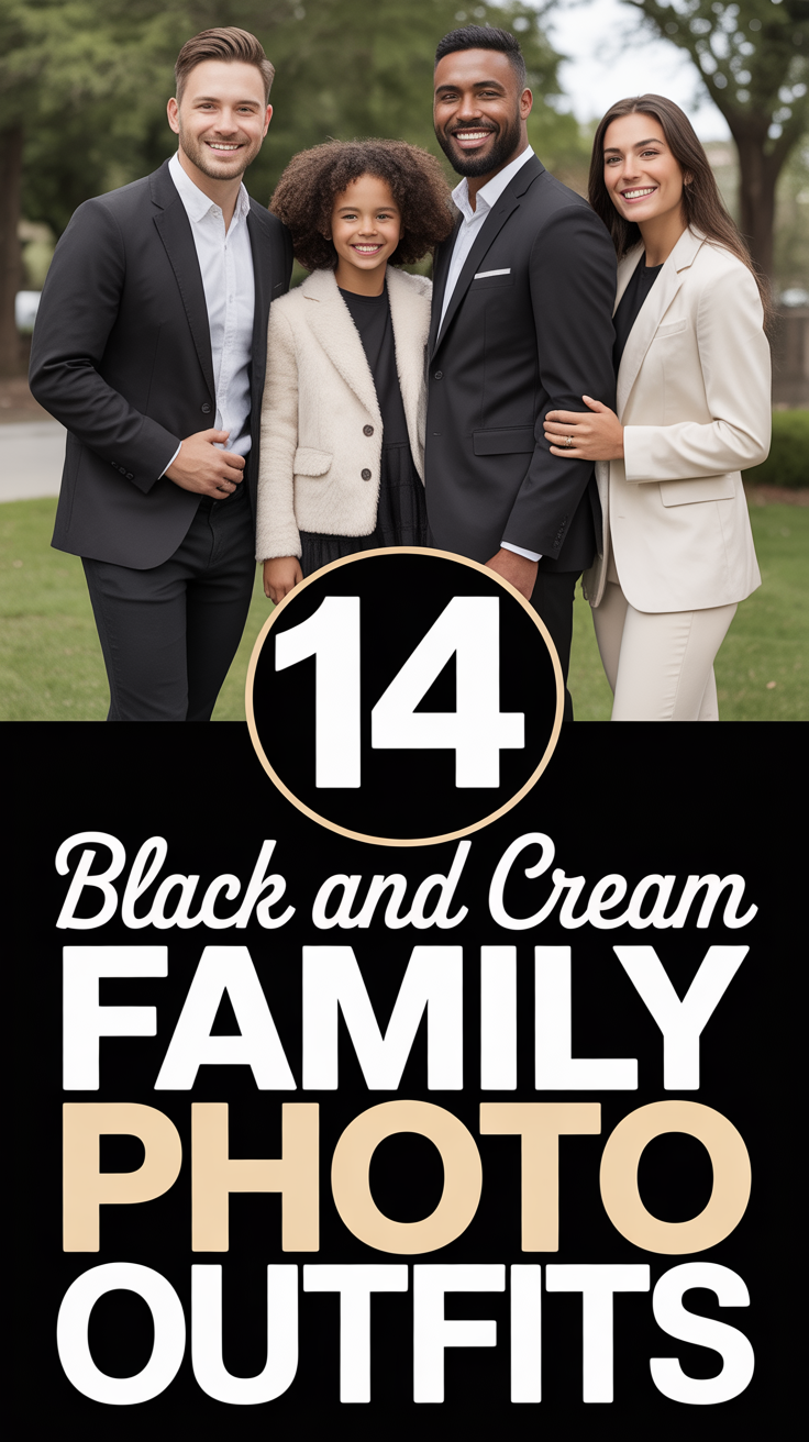 📸 14 Black And Cream Family Photo Outfits