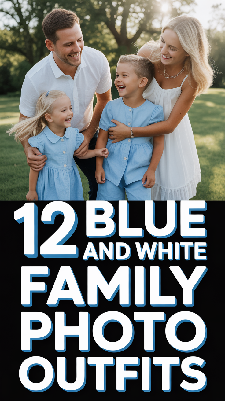 📸 12 Blue And White Family Photo Outfits