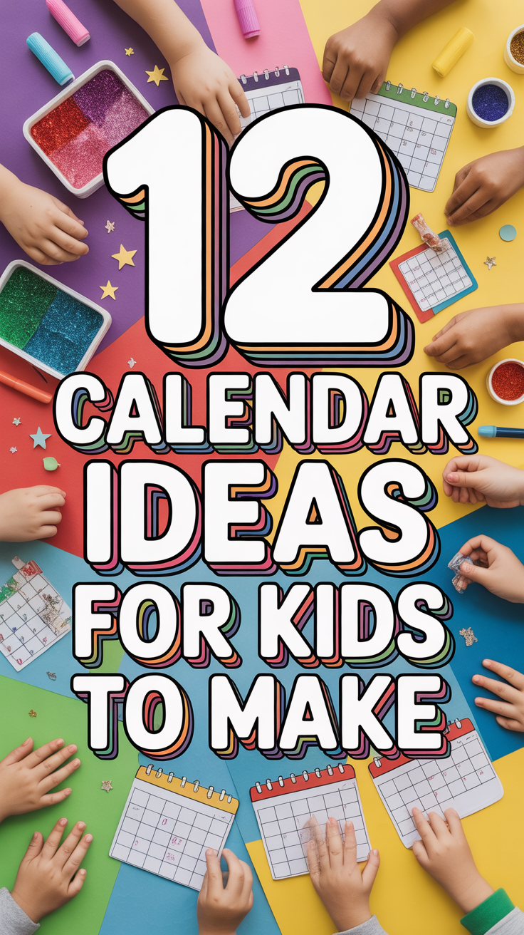 📅 12 Calendar Ideas For Kids To Make