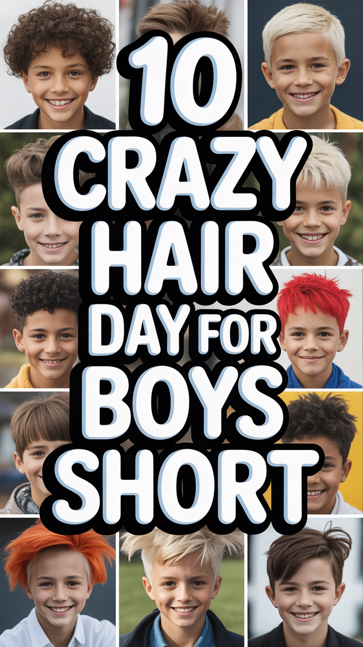 🤪 10 Crazy Hair Day For Boys With Short