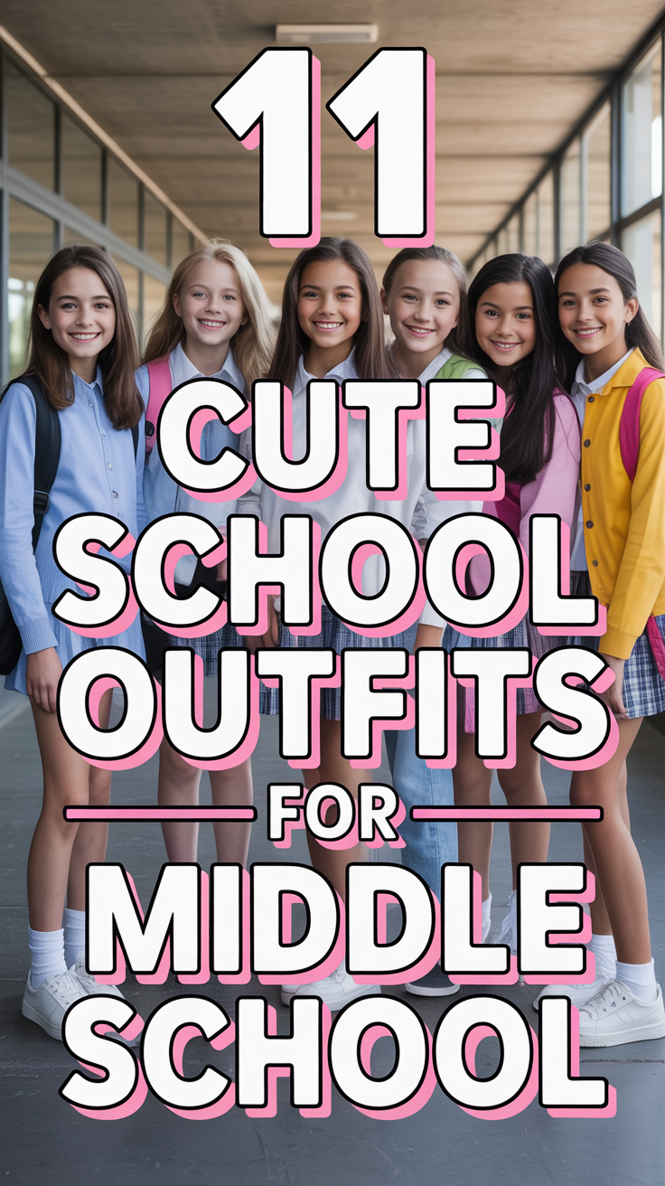 🎀 11 Cute School Outfits For Middle School