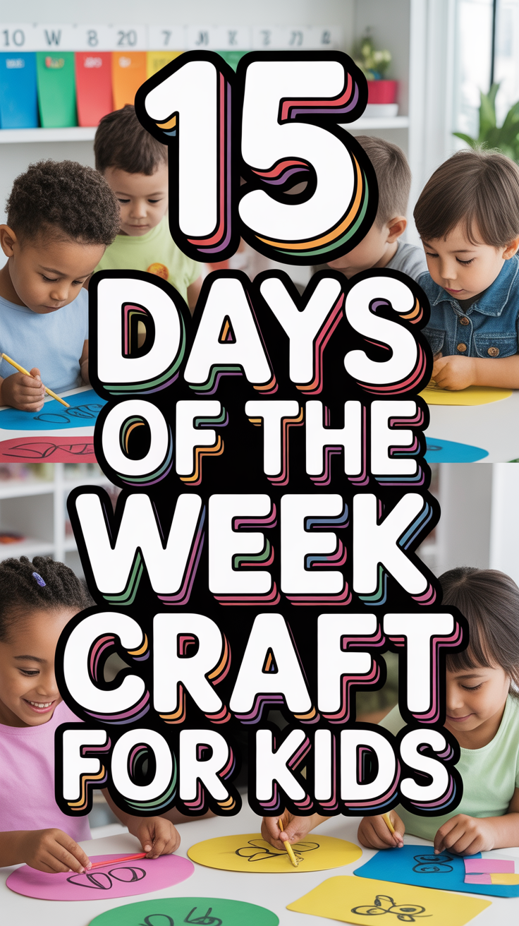 🗓️ 15 Days Of The Week Craft For Kids