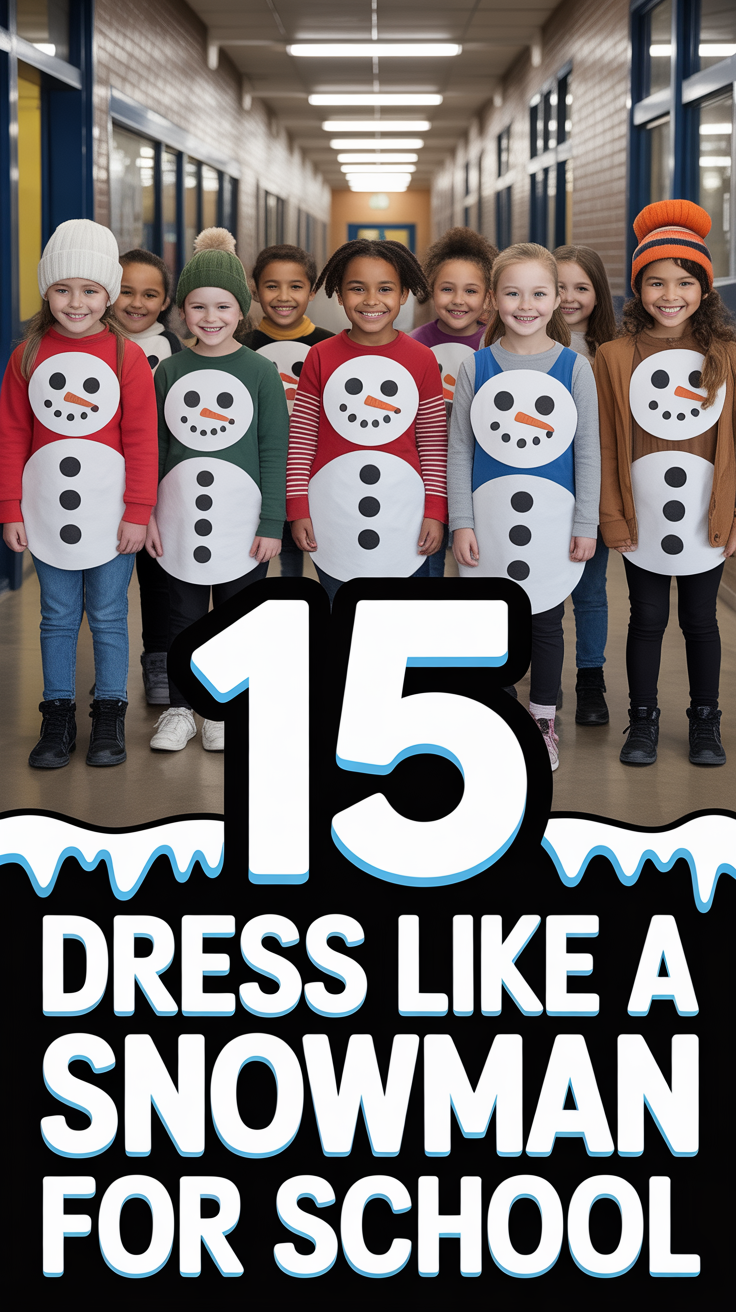 ☃️ 15 Dress Like A Snowman For School