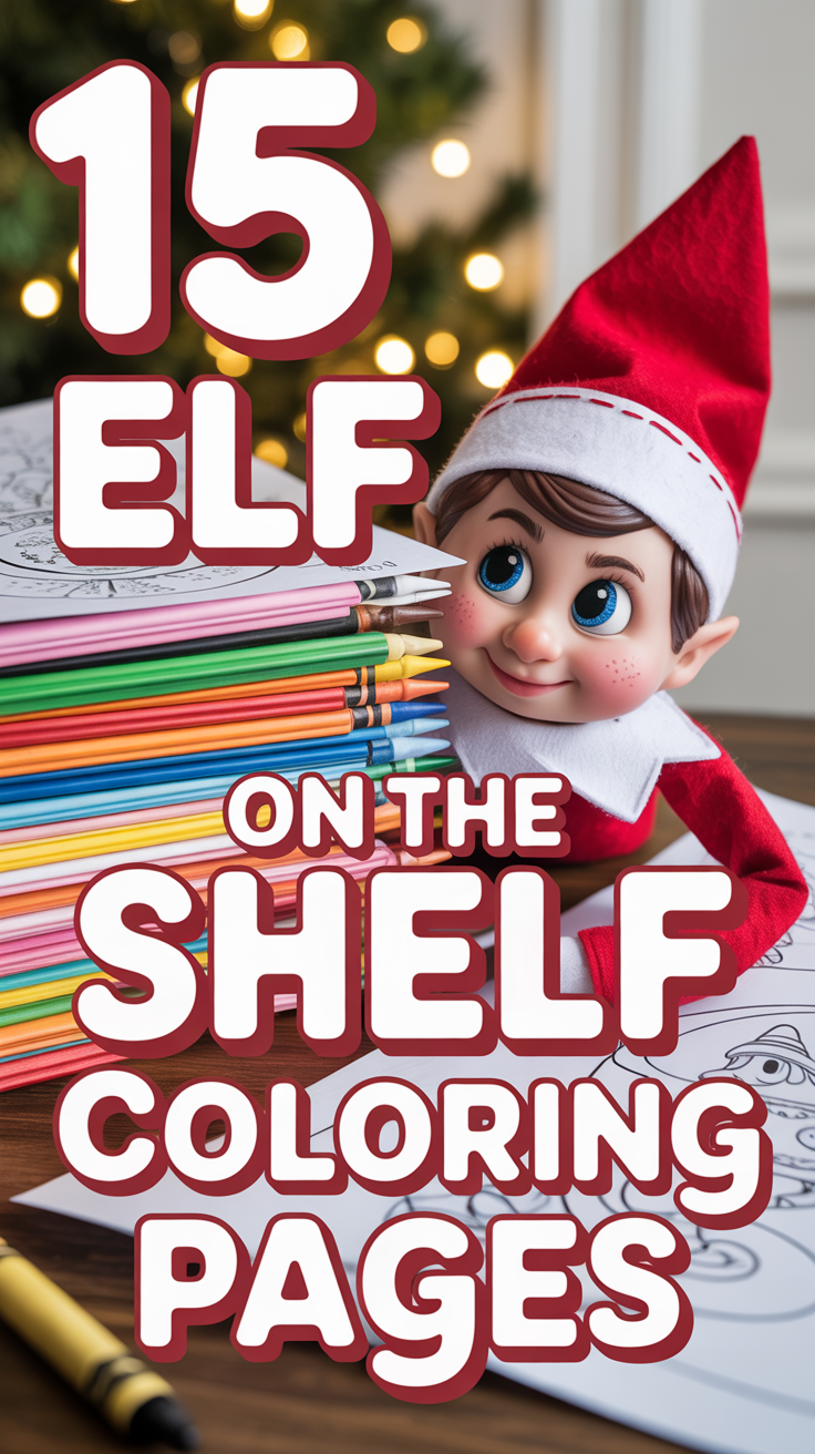 🎄 15 ELF On The Shelf Coloring Pages