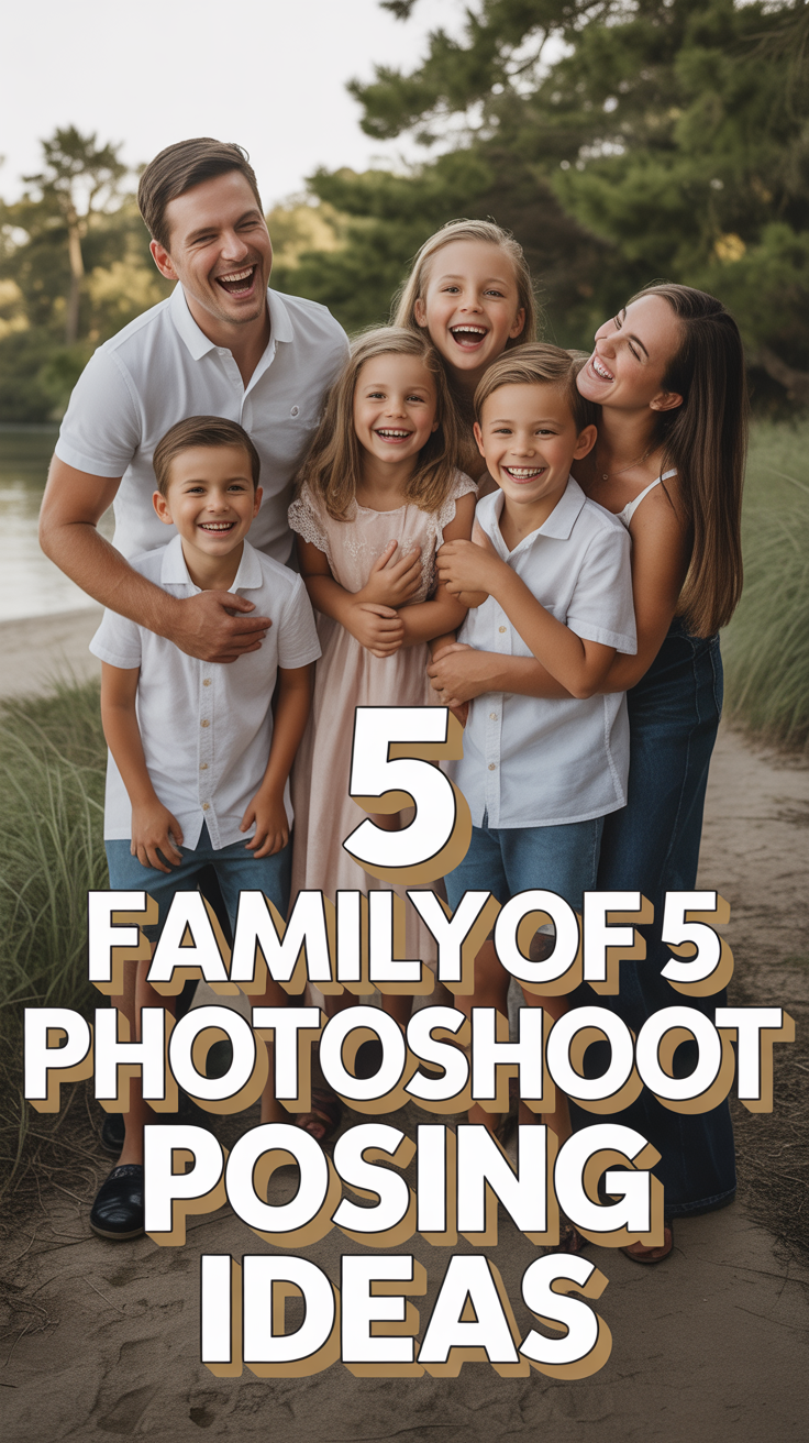 📸 5 Family Of 5 Photoshoot Posing Ideas