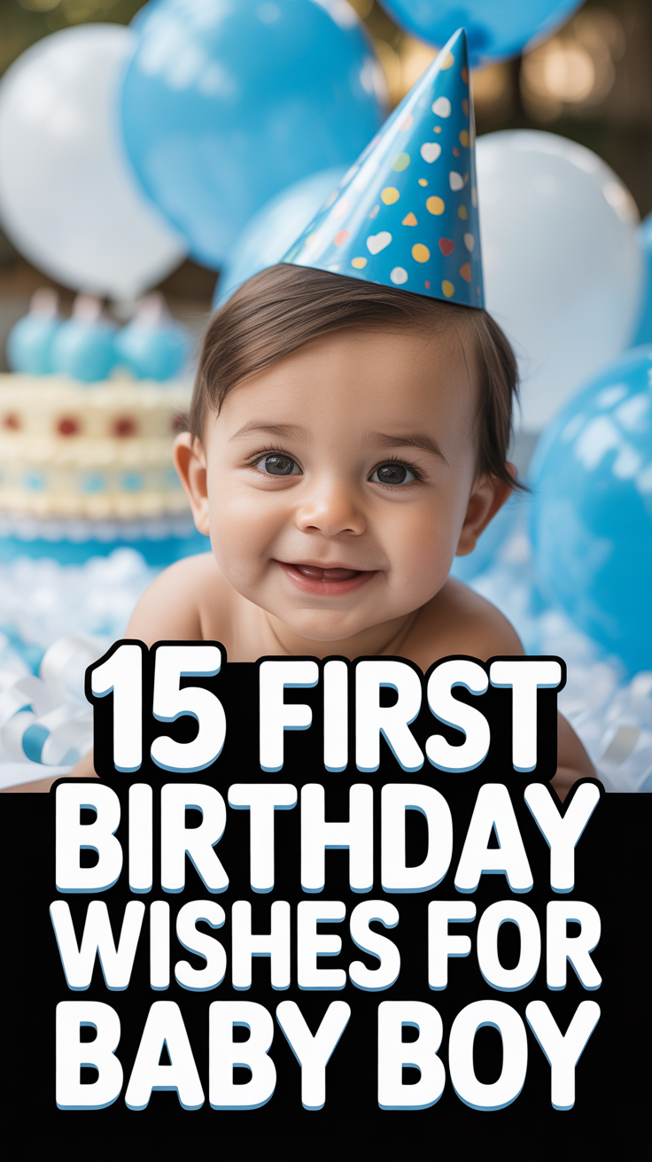 👶 15 First Birthday Wishes For Baby Boy