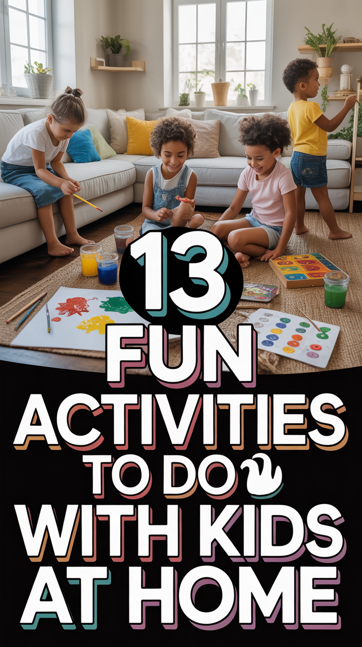 🌟 13 Fun Activities To Do With Kids At Home
