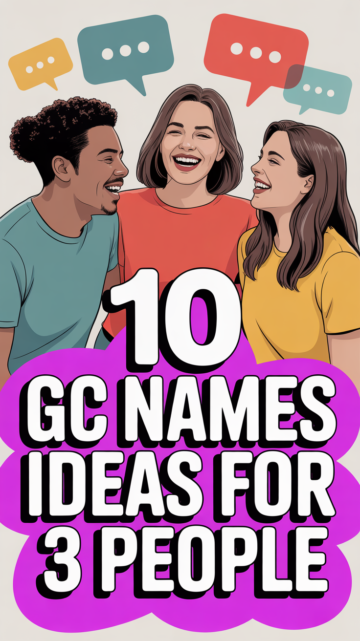 💬 10 Gc Names Ideas For 3 People