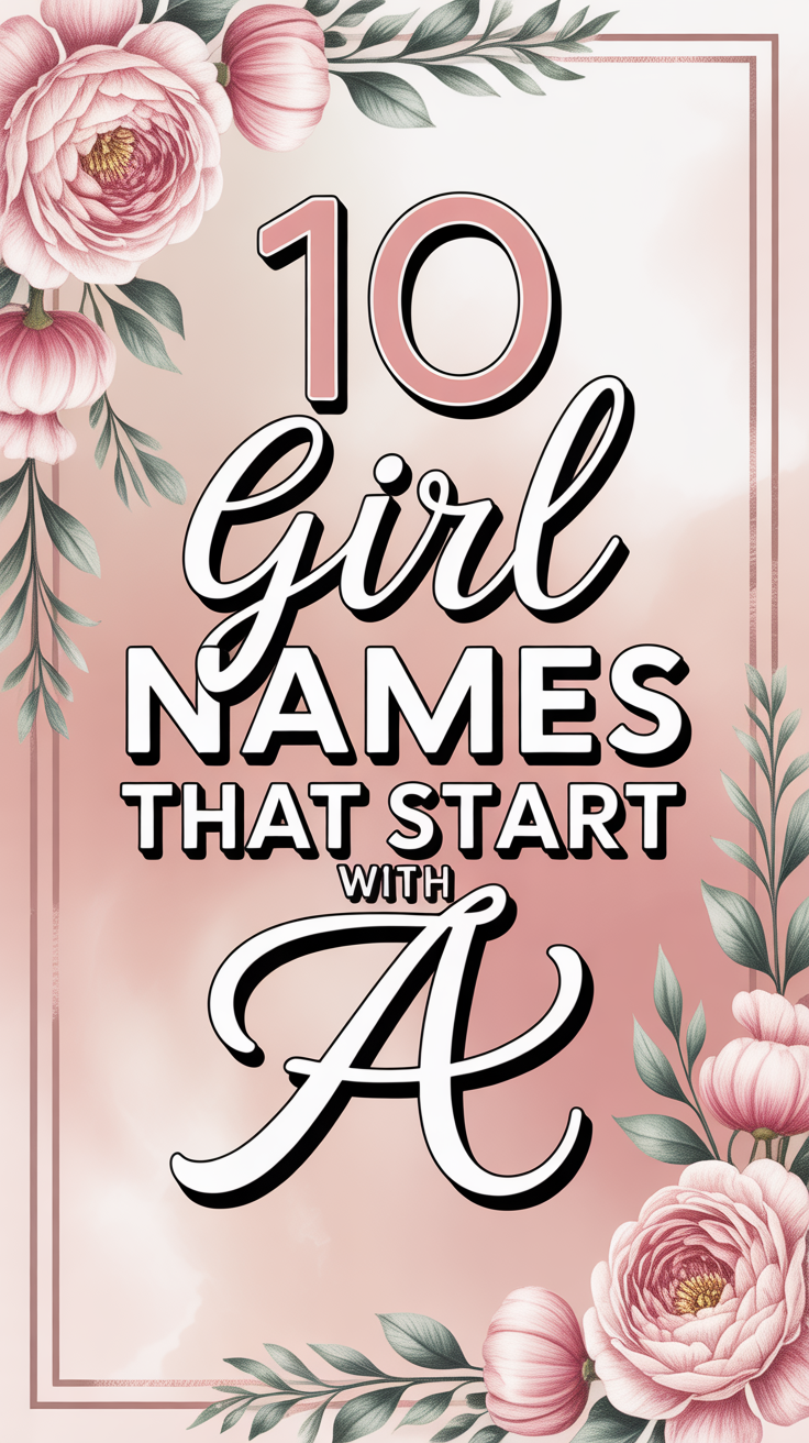 ✨ 10 Girl Names That Start With A