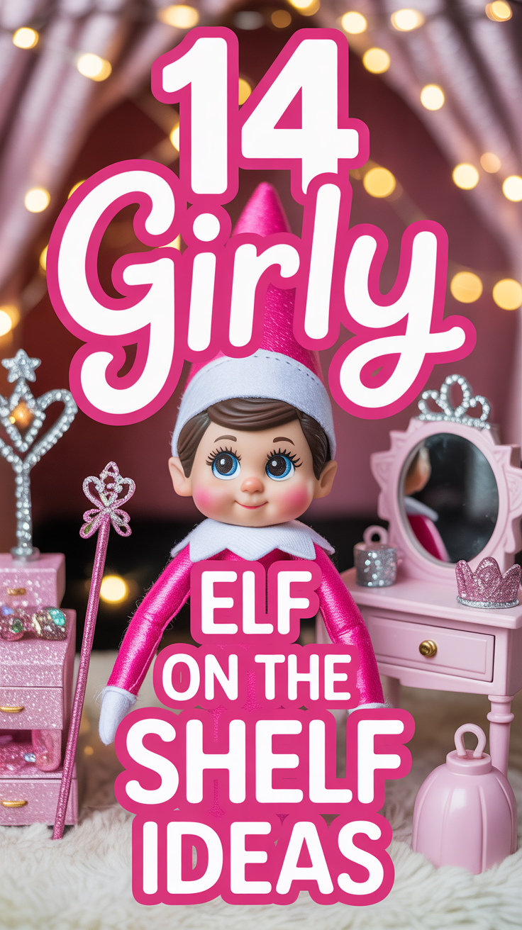 🎀 14 Girly ELF On The Shelf Ideas