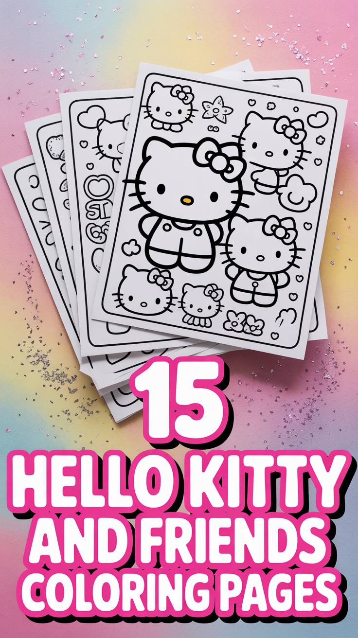 🎀 15 Hello Kitty And Friends Coloring Pages