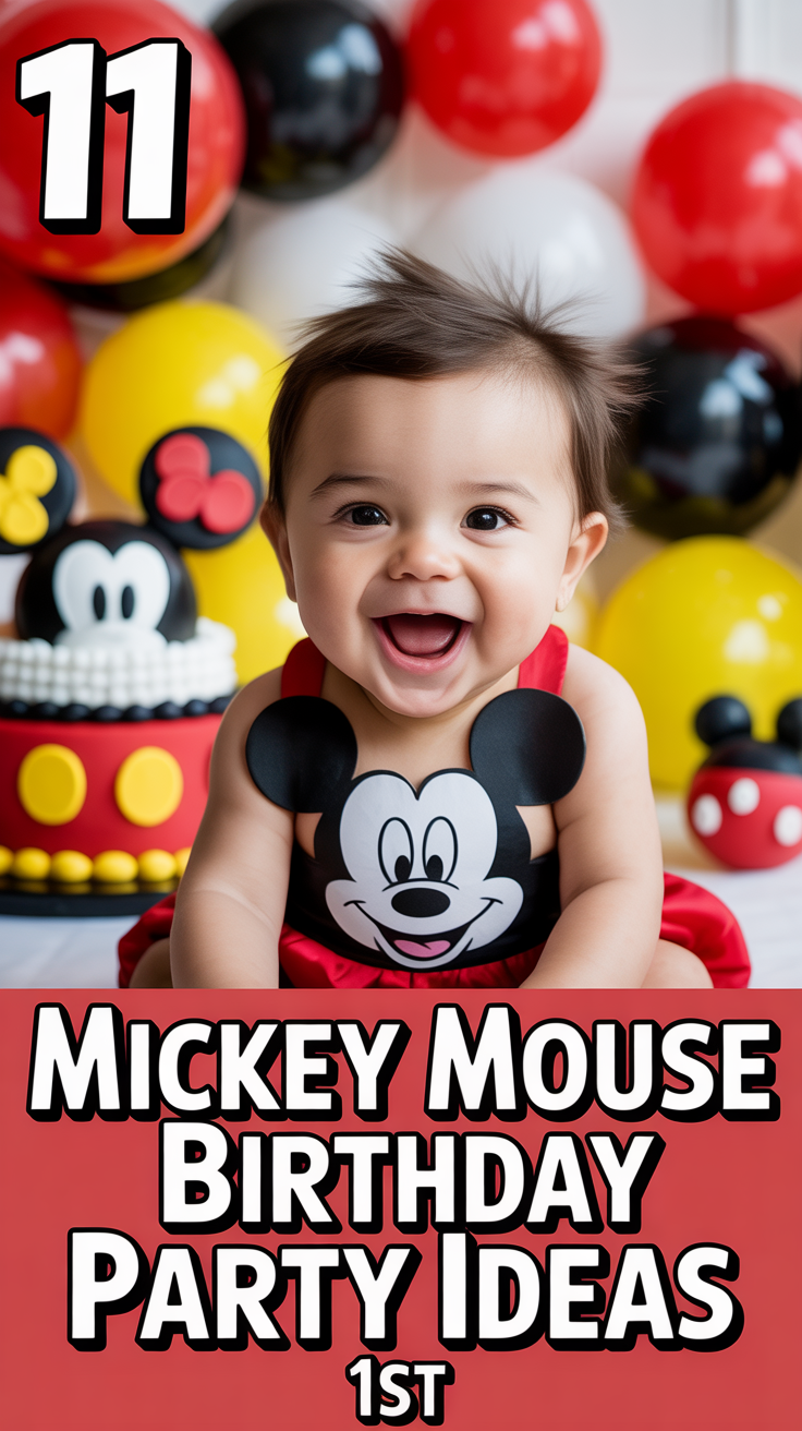 🎈 11 Mickey Mouse Birthday Party Ideas 1st