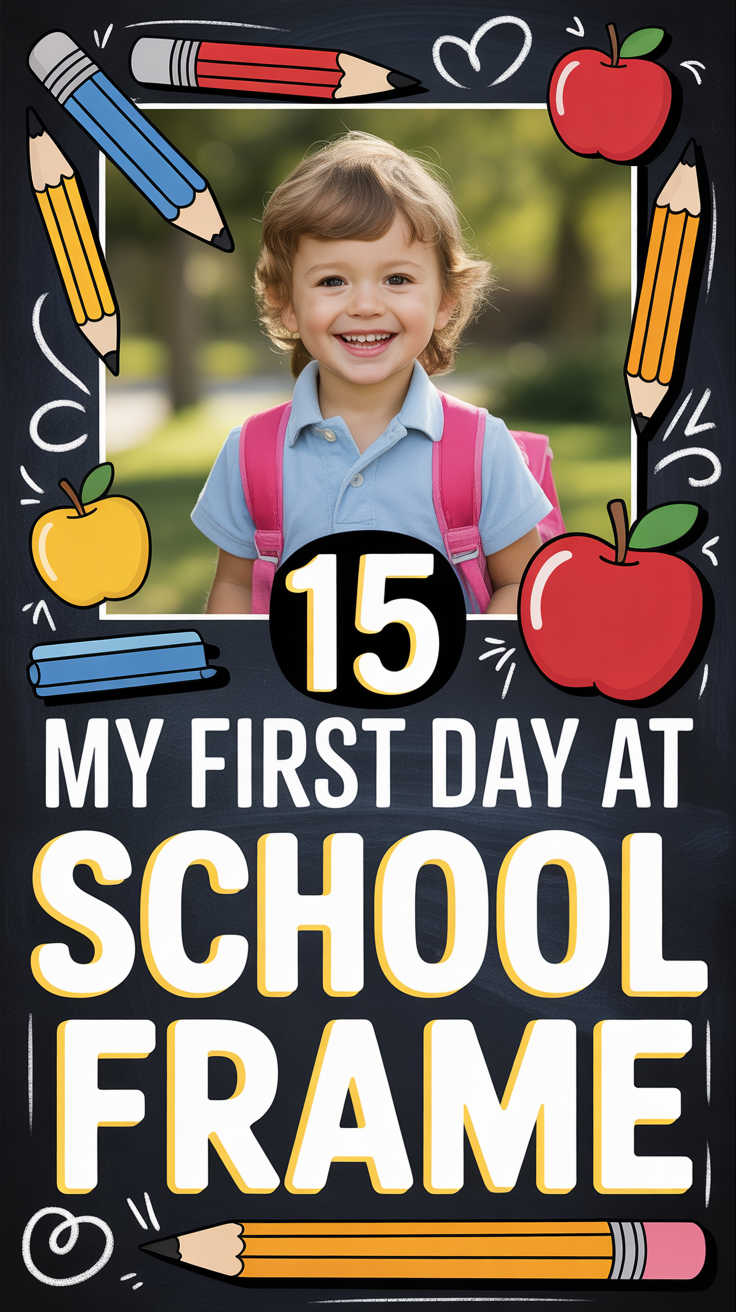 📸 15 My First Day At School Frame