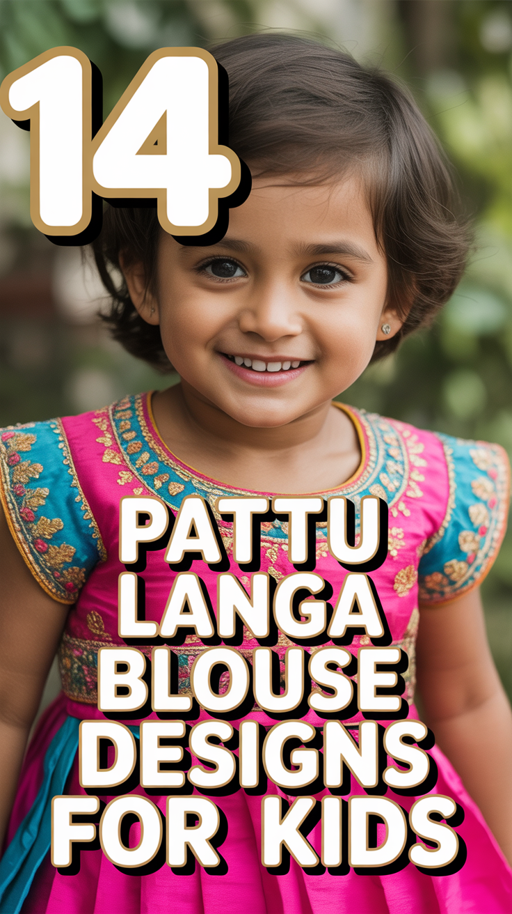 ✨ 14 Pattu Langa Blouse Designs For Kids