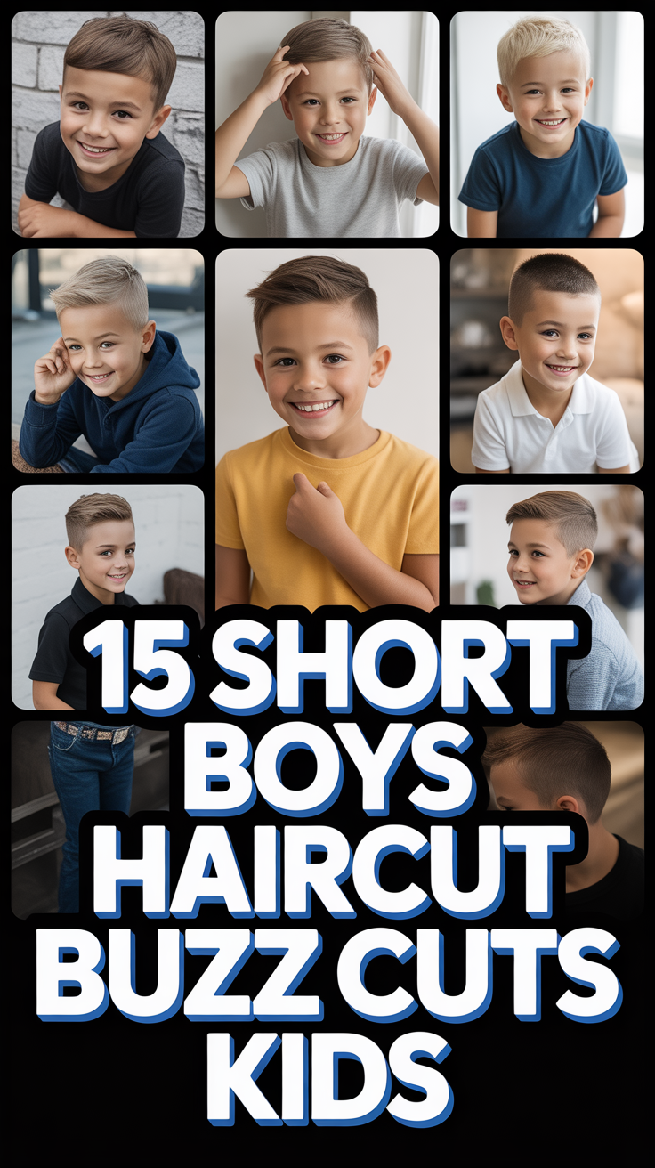 ✂️ 15 Short Boys Haircut Buzz Cuts Kids