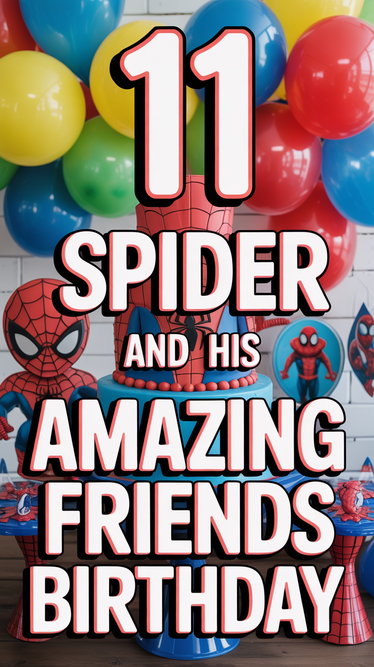 🕷️ 11 Spider And His Amazing Friends Birthday