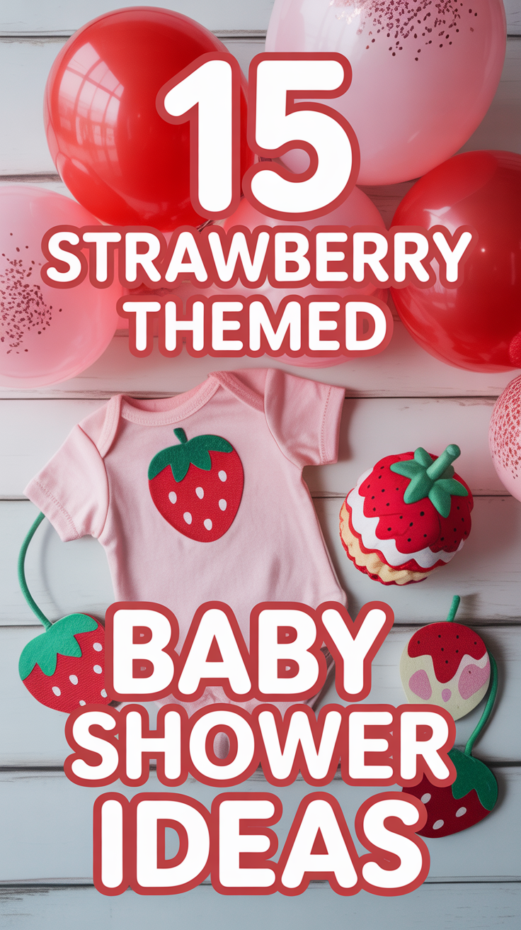 🍓 15 Strawberry Themed Baby Shower Ideas
