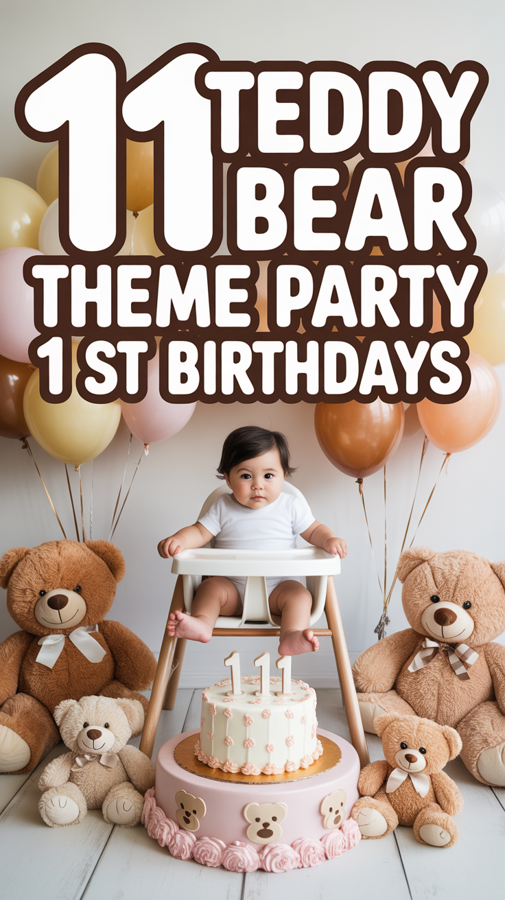 🐻 11 Teddy Bear Theme Party 1st Birthdays