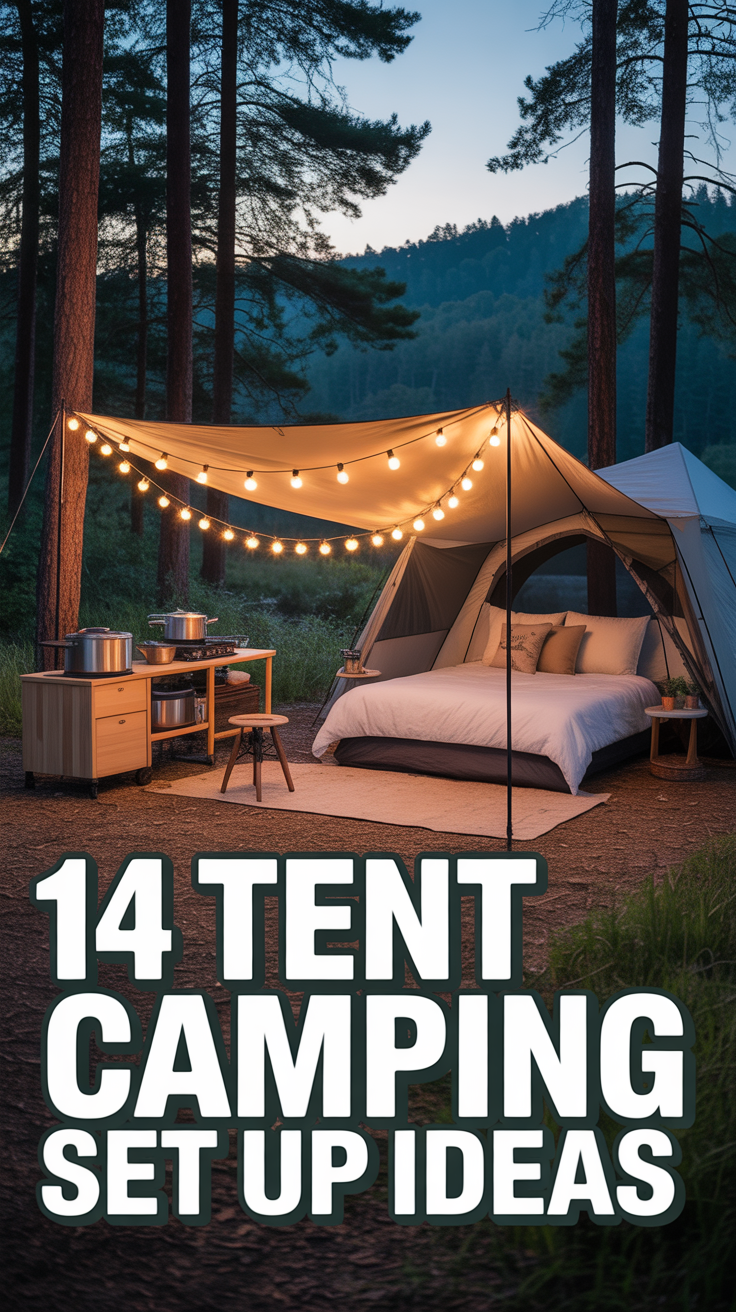 🏕️ 14 Tent Camping Set Up Ideas