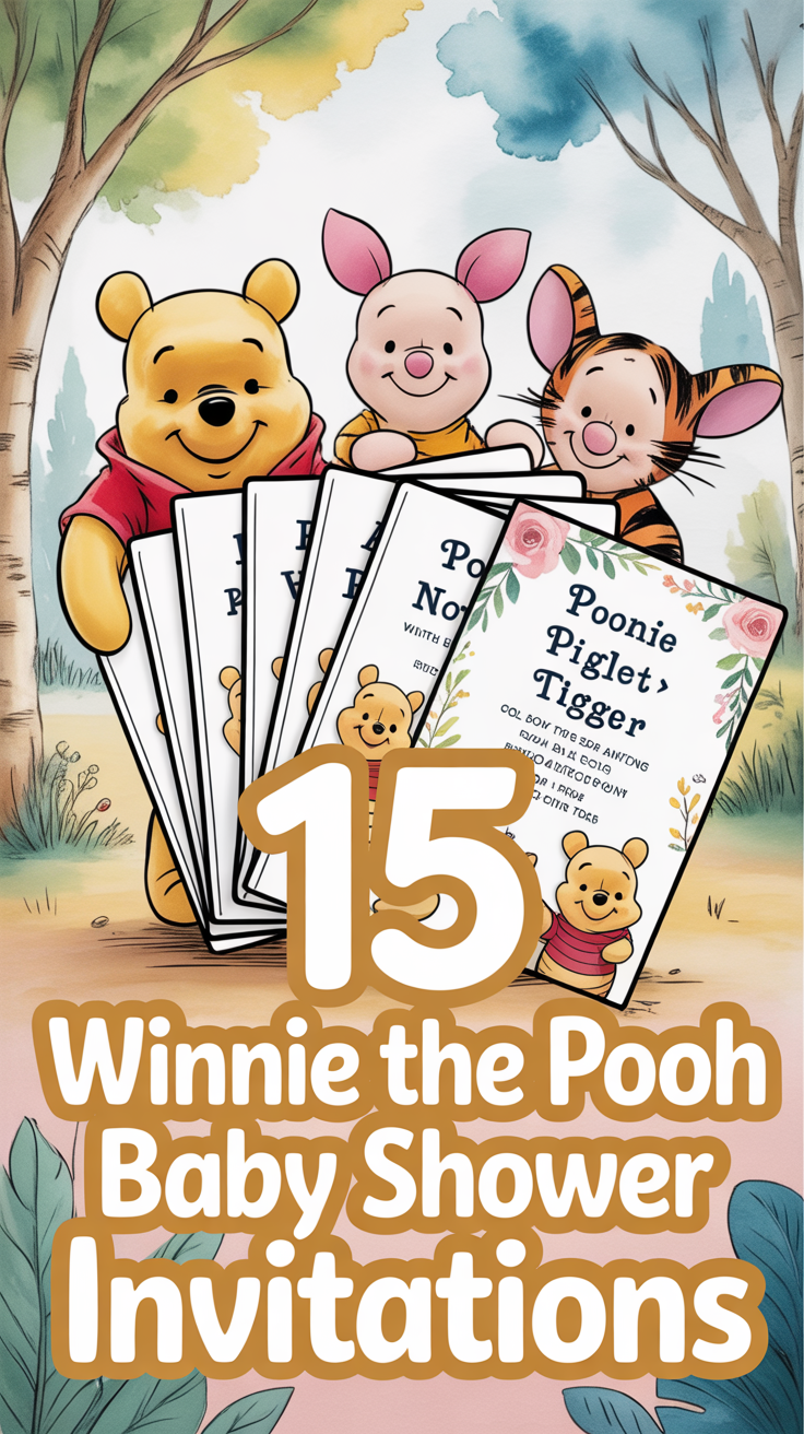 🍯 15 Winnie The Pooh Baby Shower Invitations