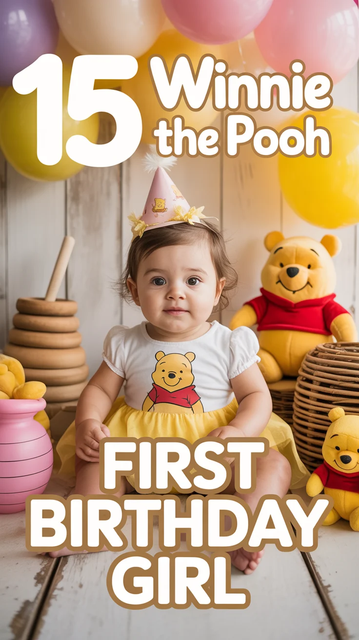 🍯 15 Winnie The Pooh First Birthday Girl