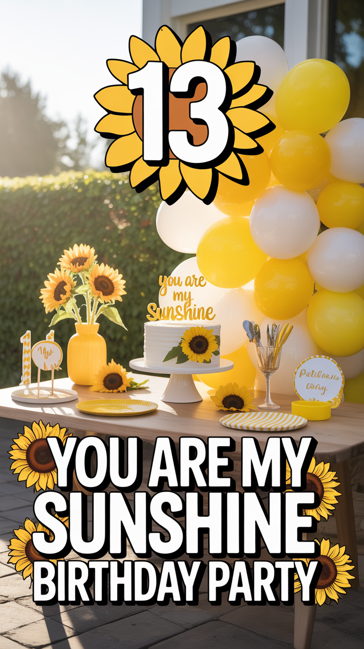☀️ 13 You Are My Sunshine Birthday Party