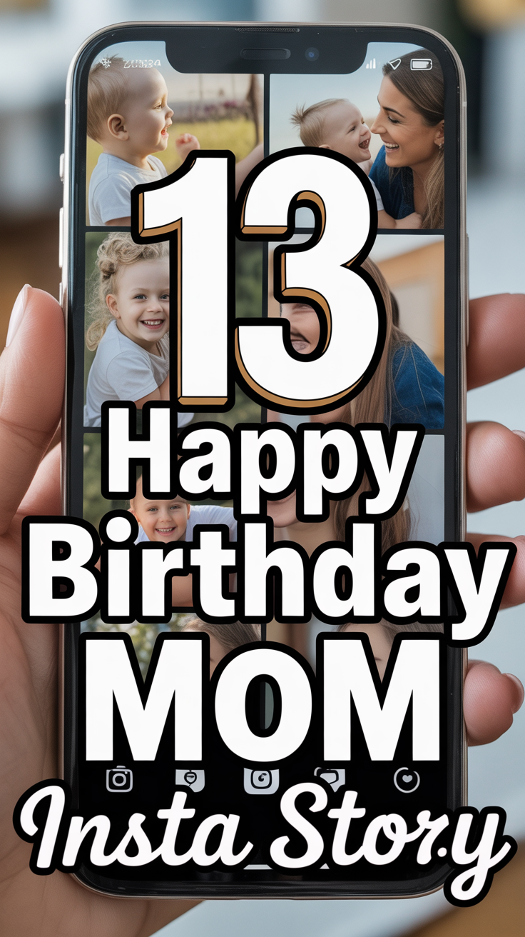 🎂 13 Happy Birthday Mom Insta Story