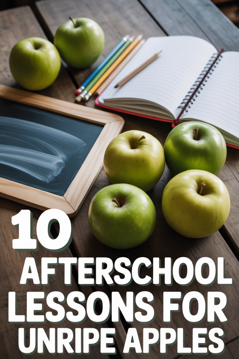 🍎 10 Afterschool Lessons For Unripe Apples