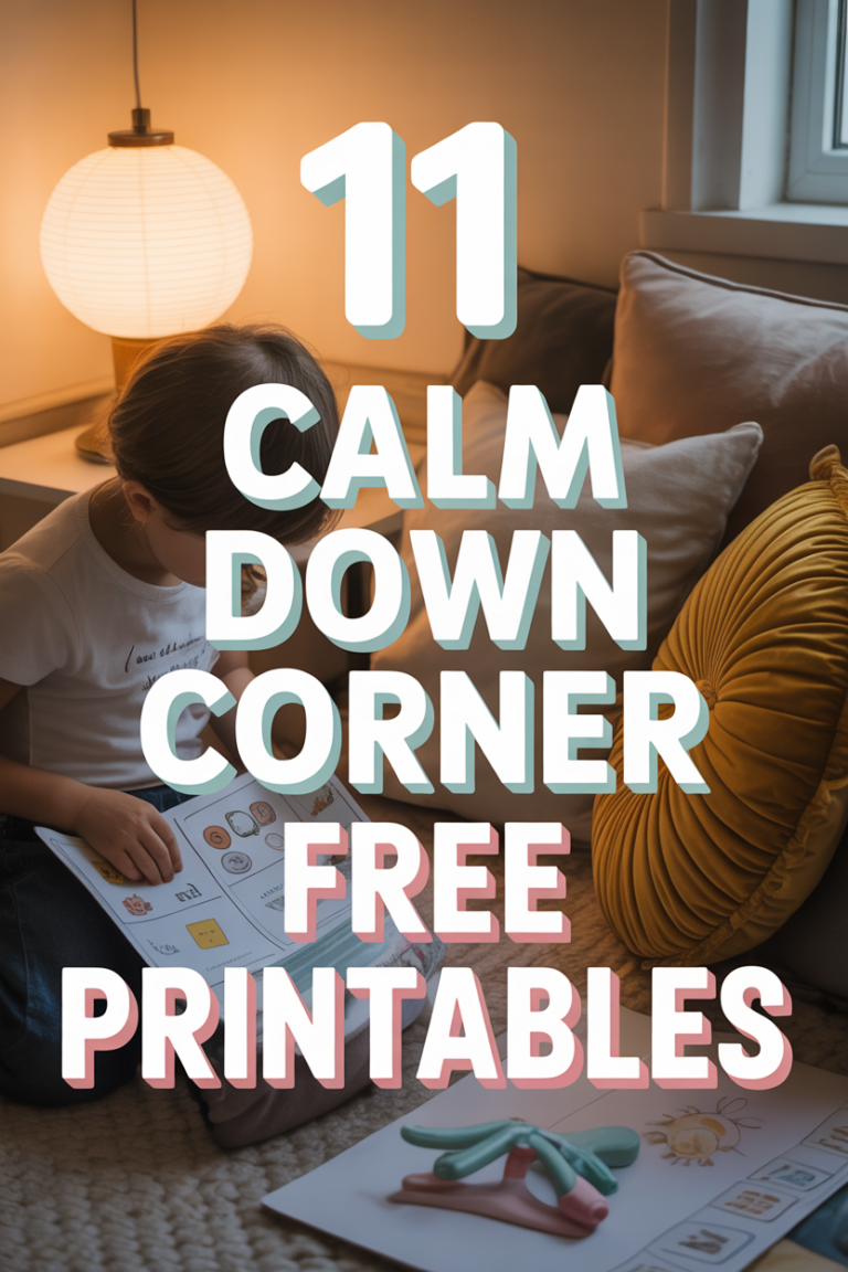 🌟 11 Calm Down Corner Free Printables