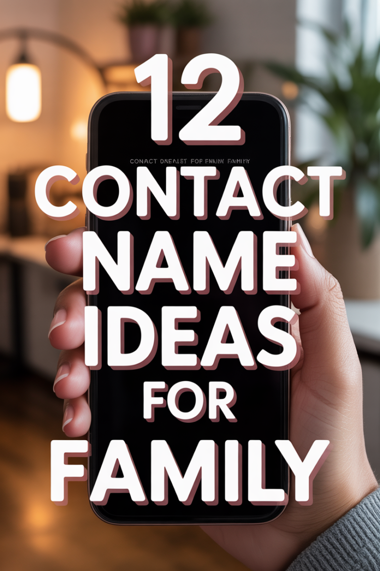 💖 12 Contact Name Ideas For Family