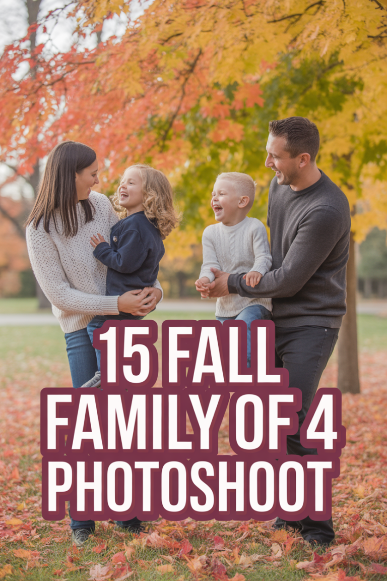 🍂 15 Fall Family Of 4 Photoshoot
