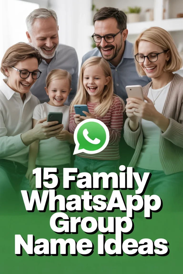 📱 15 Family Whatsapp Group Name Ideas