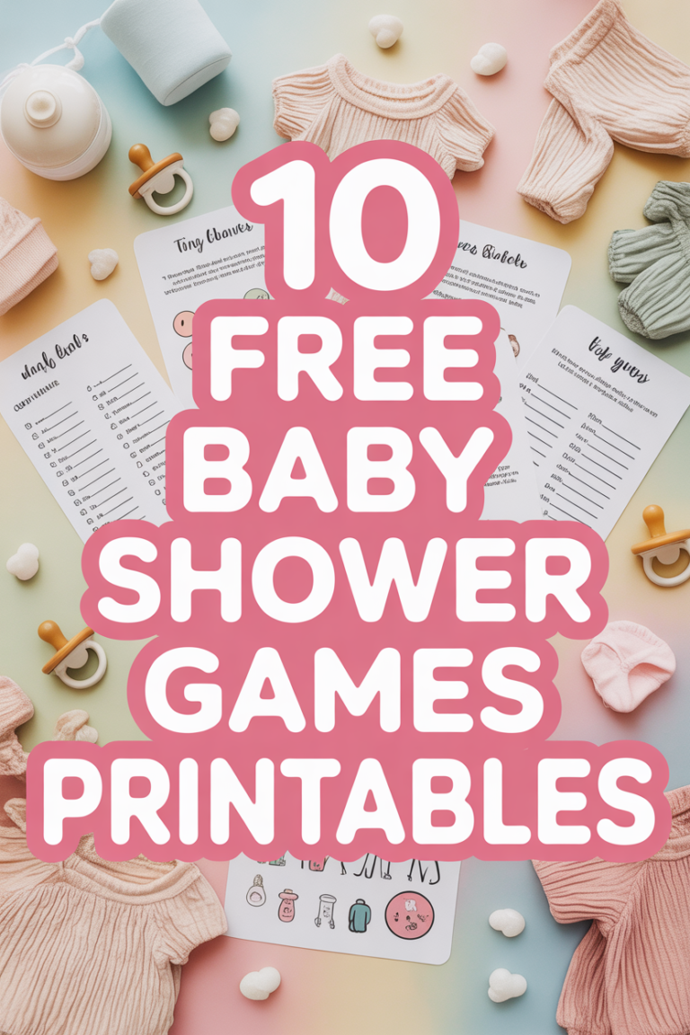 🍼 10 Free Baby Shower Games Printables