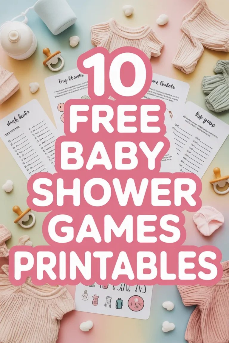 🍼 10 Free Baby Shower Games Printables
