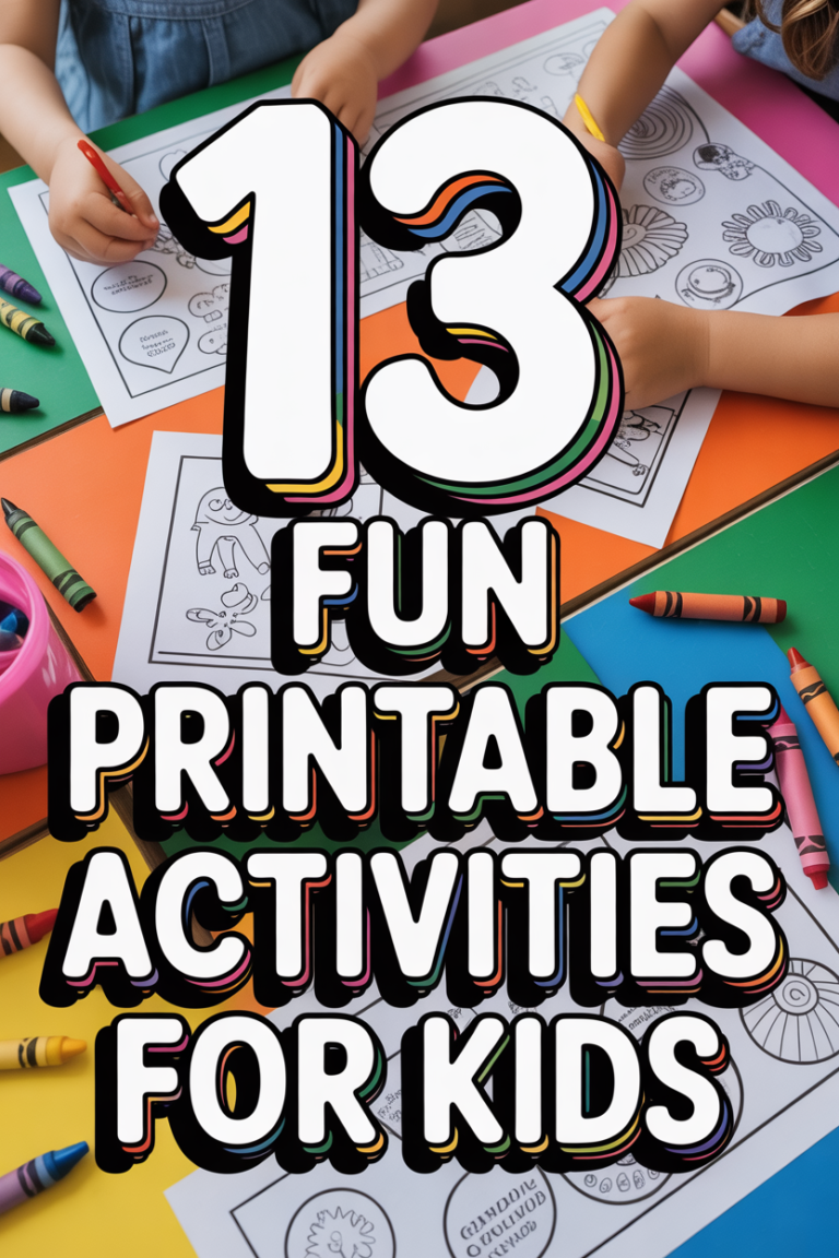 🎨 13 Fun Printable Activities For Kids