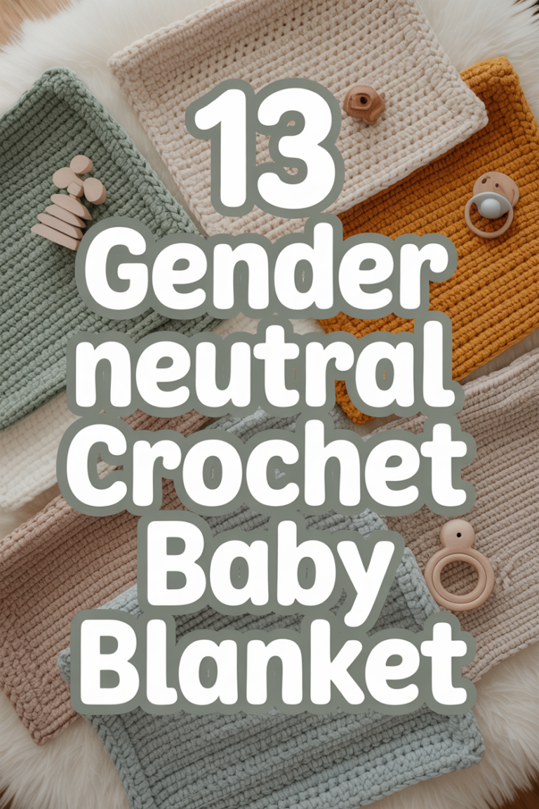 🧶 13 Gender Neutral Crochet Baby Blanket