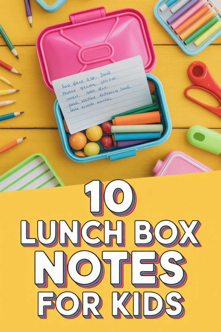 📝 10 Lunch Box Notes For Kids