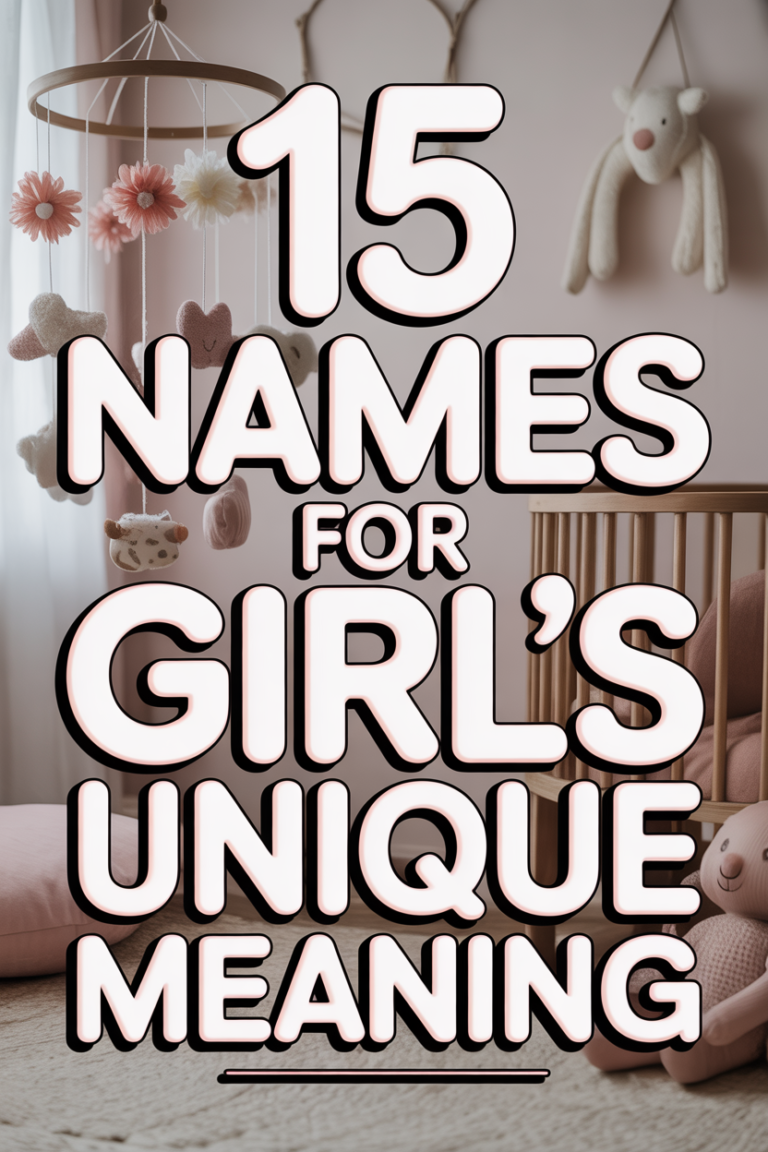 🌟 15 Names For Girls Unique Meaning