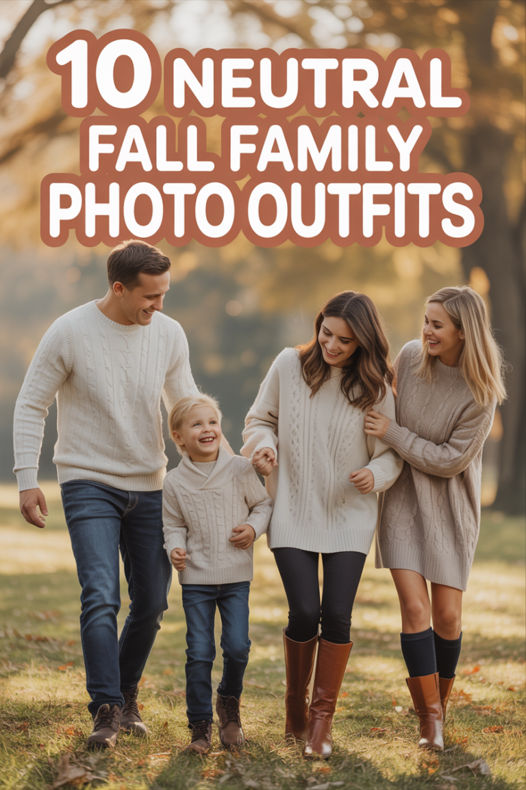 🍂 10 Neutral Fall Family Photo Outfits