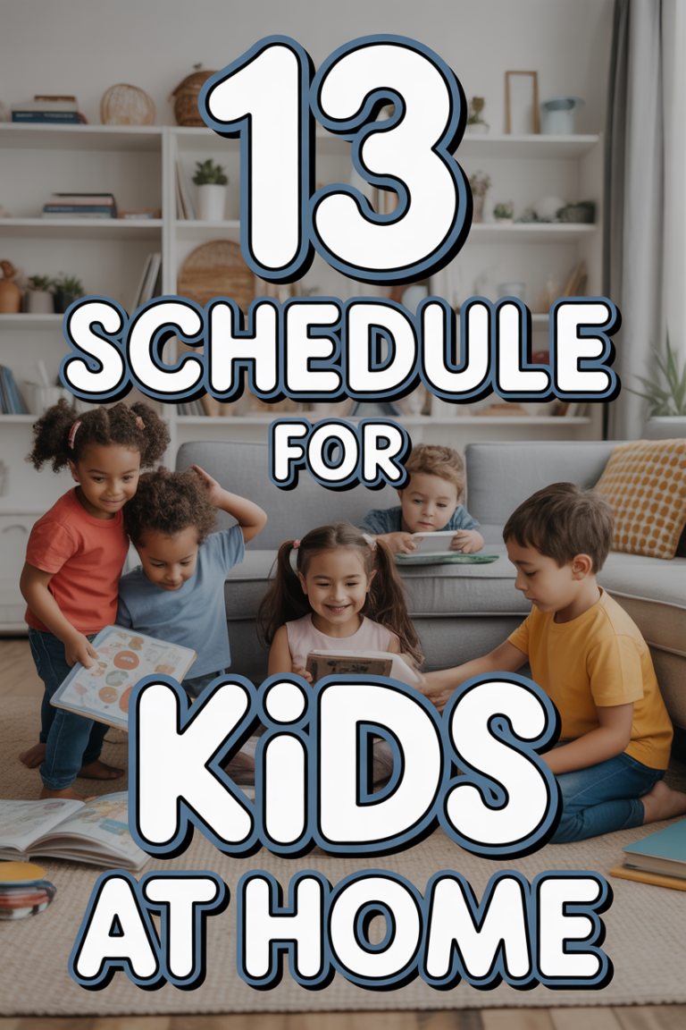 🏃 13 Schedule For Kids At Home