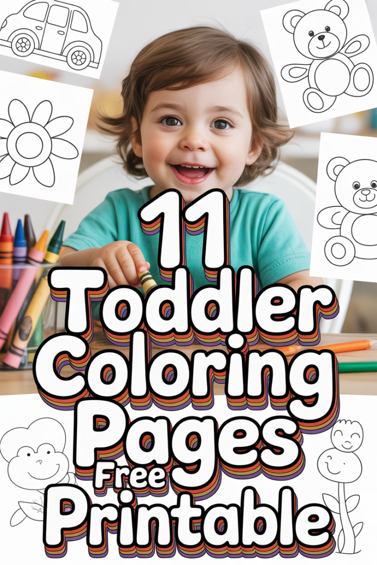 🎨 11 Toddler Coloring Pages Free Printable