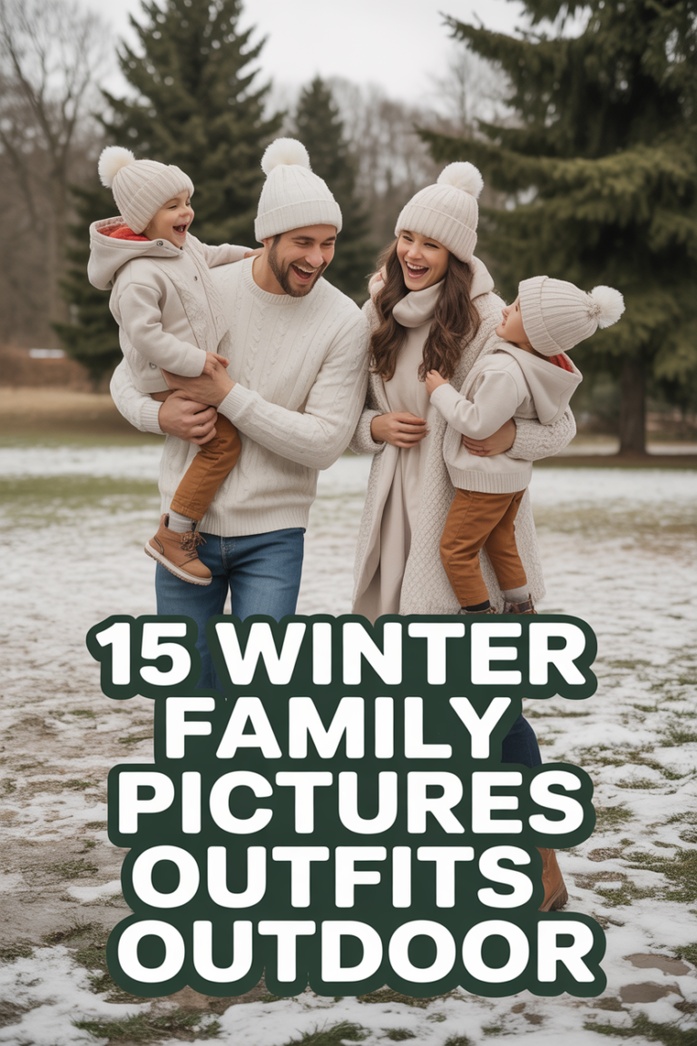 ❄️ 15 Winter Family Pictures Outfits Outdoor