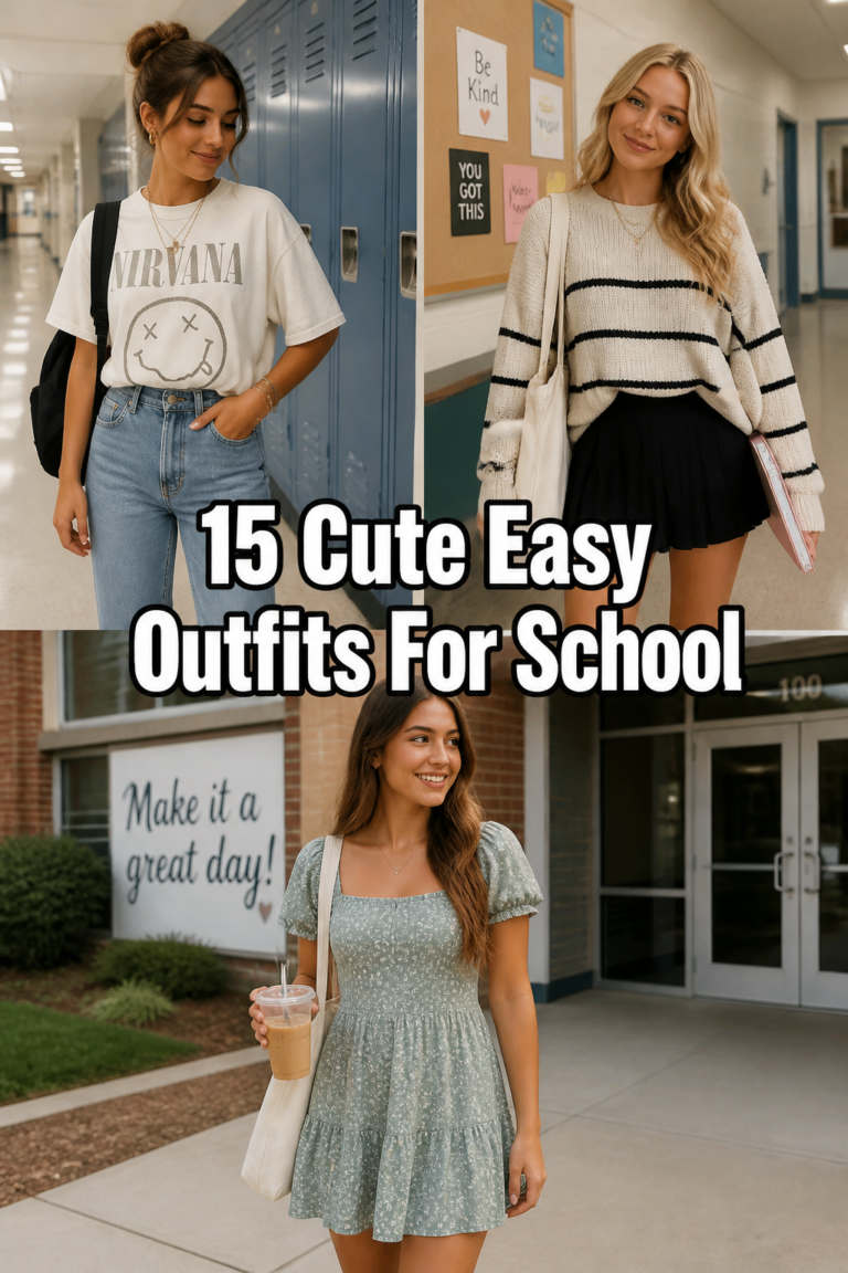 🎒 15 Cute Easy Outfits For School